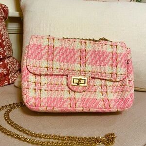 Pink Plaid Cloth Crossbody